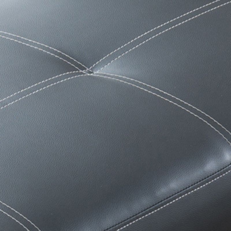 Biscuit Back Faux Leather Loveseat with Wear-resisting and Foldable for Living Room