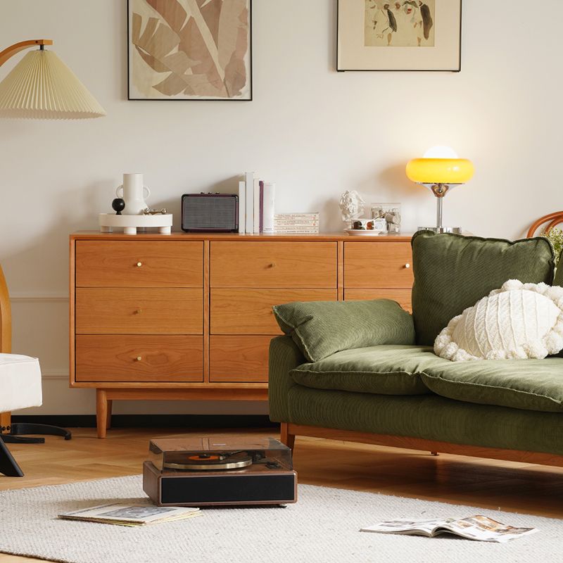 Modern Storage Chest Dresser Solid Wood Dresser with 6/9 Drawers