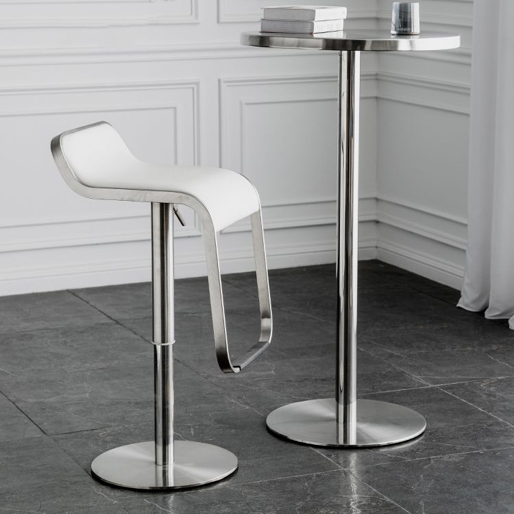 Industrial Round Bar Counter Table Metal Dining Table for Kitchen