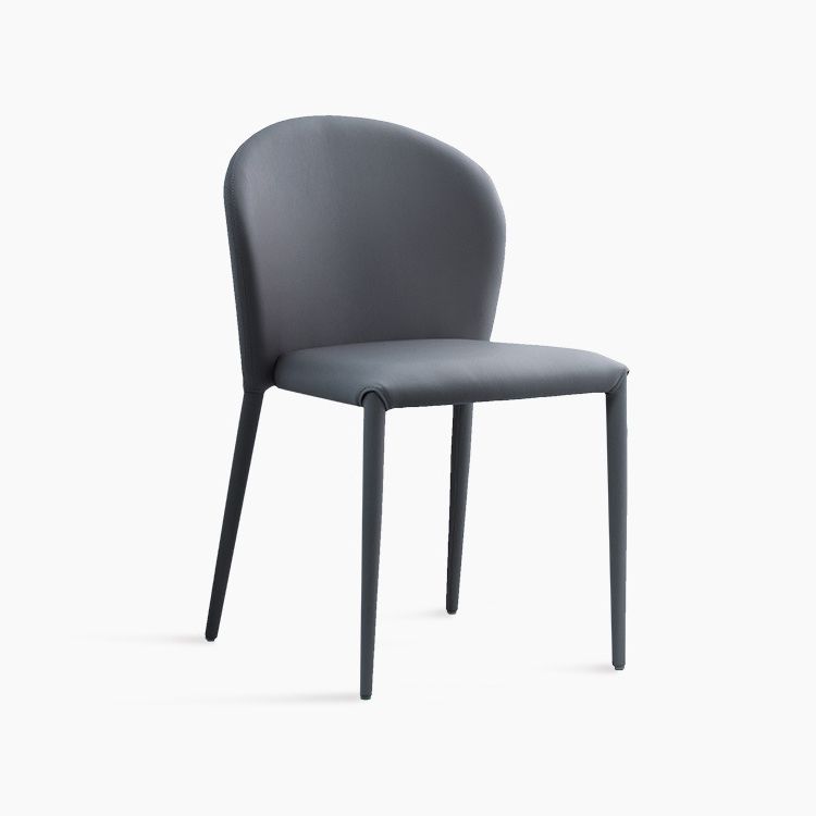 Contemporary Leather Conference Room Side Chair Wingback Dining Chair