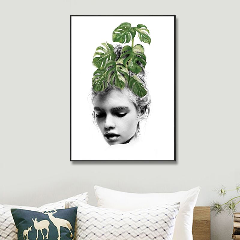 Modern Faddish Figure Canvas Pastel Color Bathroom Wall Art Print, Multiple Sizes