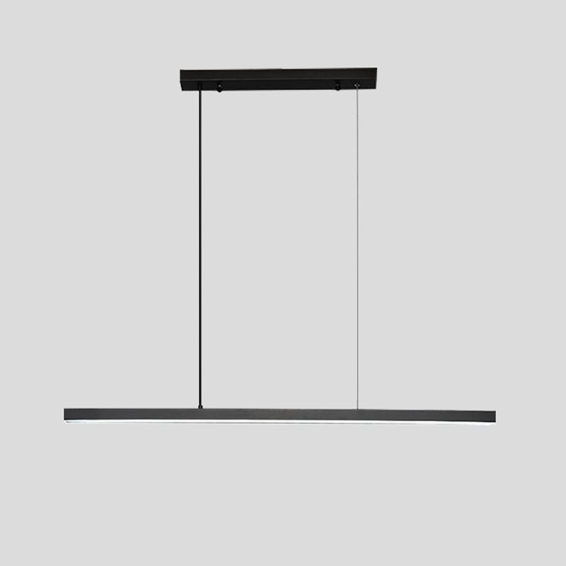 1 Light Modern Style LED Island Light Minimalism Linear Hanging Lighting Fixture