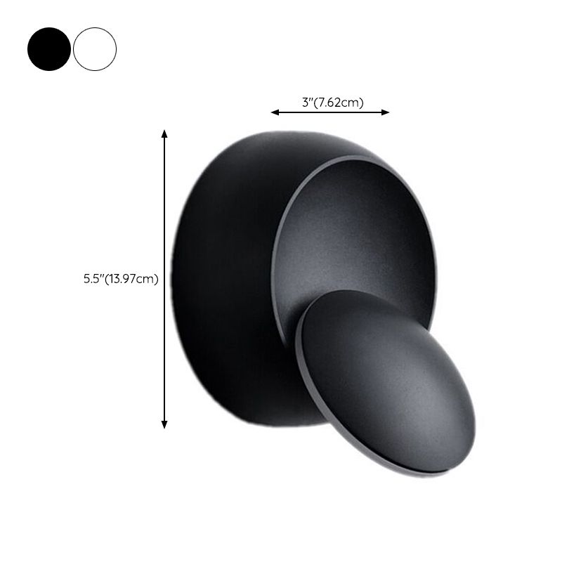 Round Shape Metal Wall Sconces Modern 1-Light Wall Mount Light Fixture