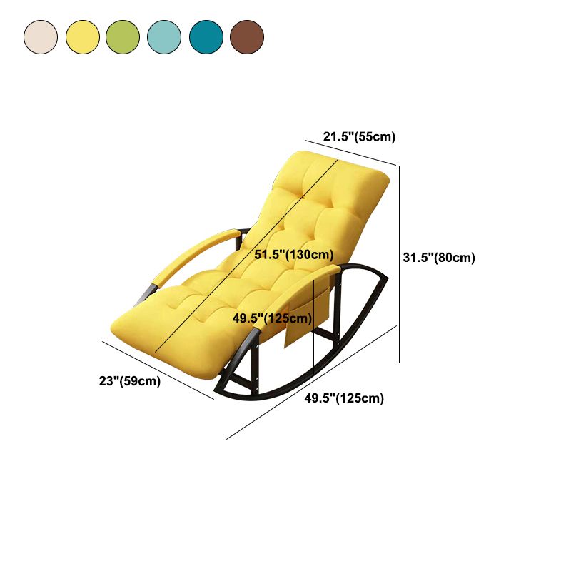 Tufted Cushions Rocker Chair Whole Colored Fabric Modern Rocker Chair in Living Room