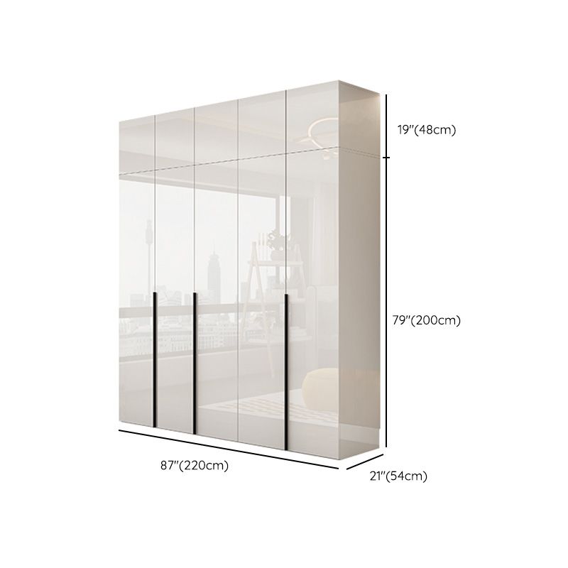 White Colour Wooden Wardrobe Soft Close Drawer Wardrobe Closet for Bedroom