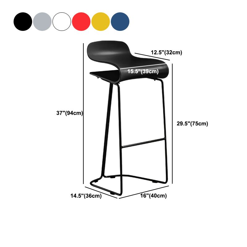 Low Back Footrest Bar & Counter Stool Modern Indoor Acrylic Counter Stool