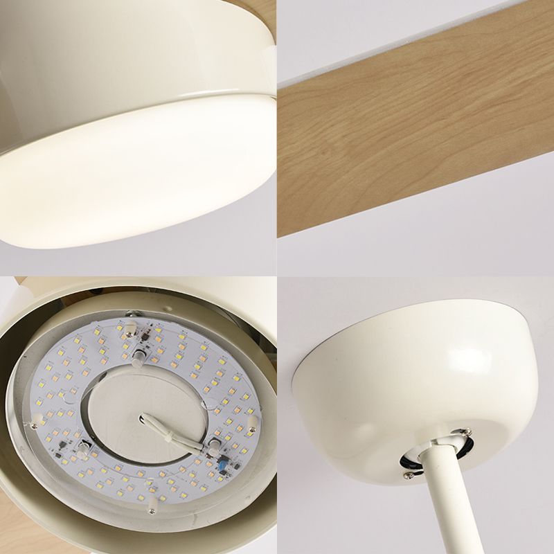 Metal Fan Shape Ceiling Fans Kid Style 1 Light Ceiling Mount Fan Fixture