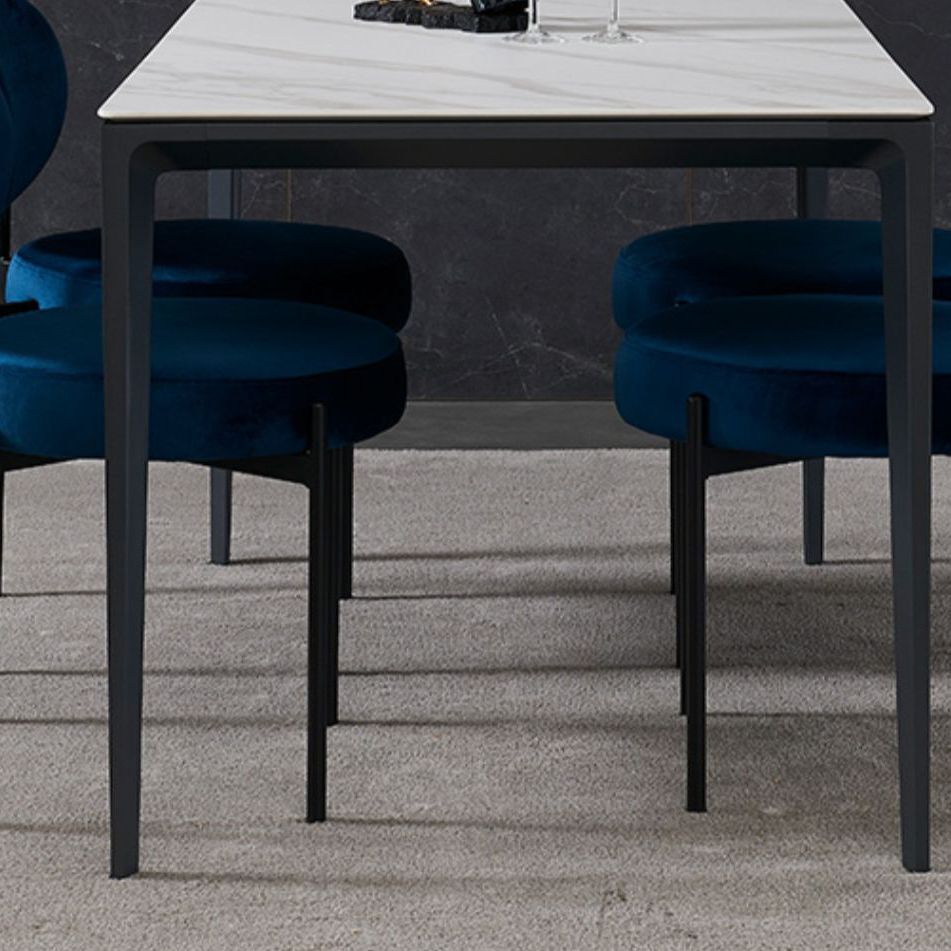 Minimalist 1/4/5 Pieces Sintered Stone Dining Table Set Rectangle Dining Room Set