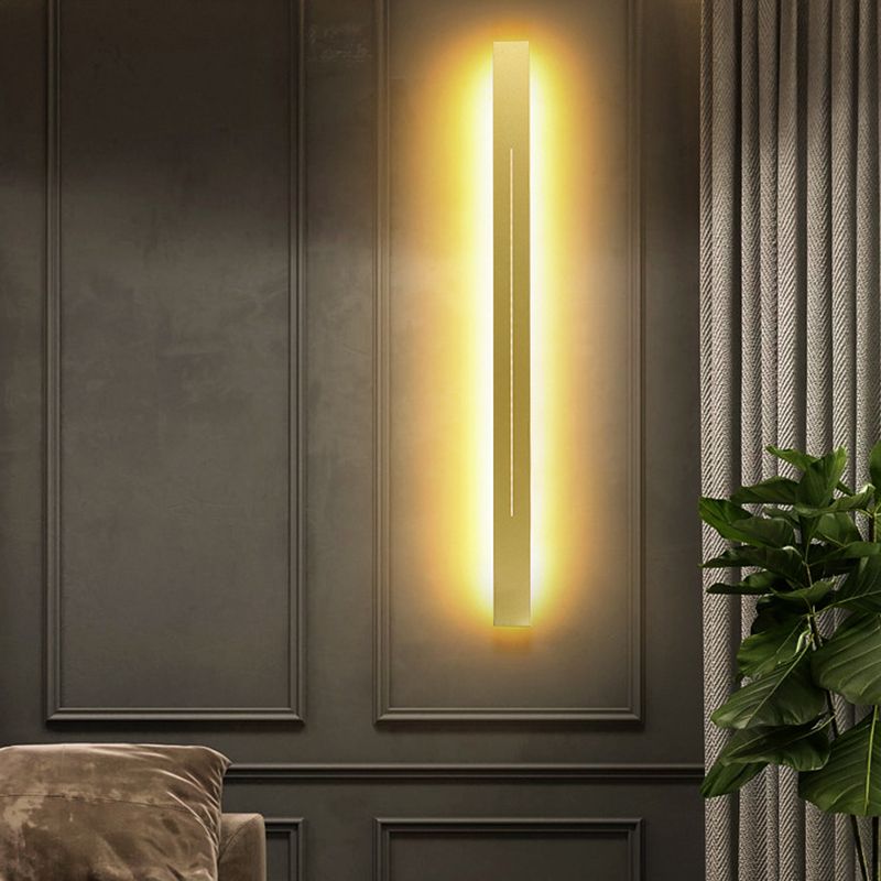 Metal Strip Shape Wall Light Minimalist 1 Light LED Wall Sconce for Aisle