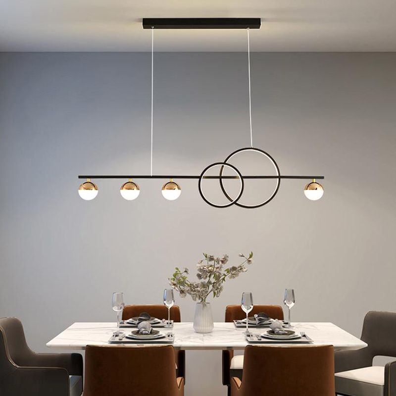 Modern Pendant Chandelier Linear Island Lighting Hanging Island Lights Glass Island Pendants