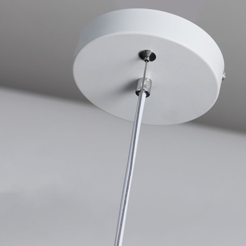 Blanc 1-Light moderne simplicité kit de lampe suspendue Pendentif en soie pour chambre à coucher