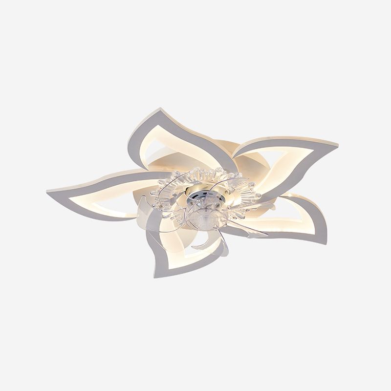 Luce a ventola del soffitto in metallo nordico illuminazione a filo a filo multipla con lama della ventola di plastica