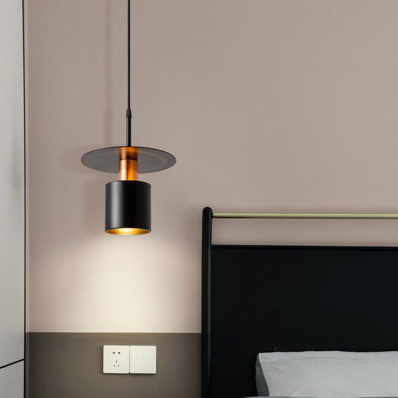 Lampe suspendue à la teinte en métal simple luminaire pendentif pour salle à manger du salon