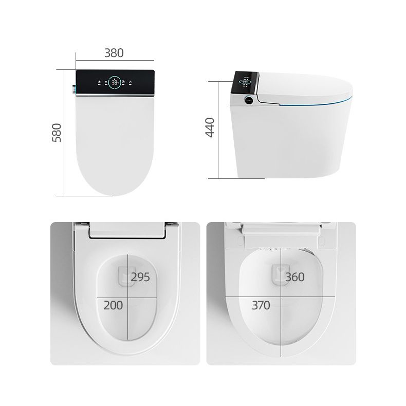 Modern Floor Mount Urine Toilet White Siphon Jet Toilet Bowl with Toilet Seat