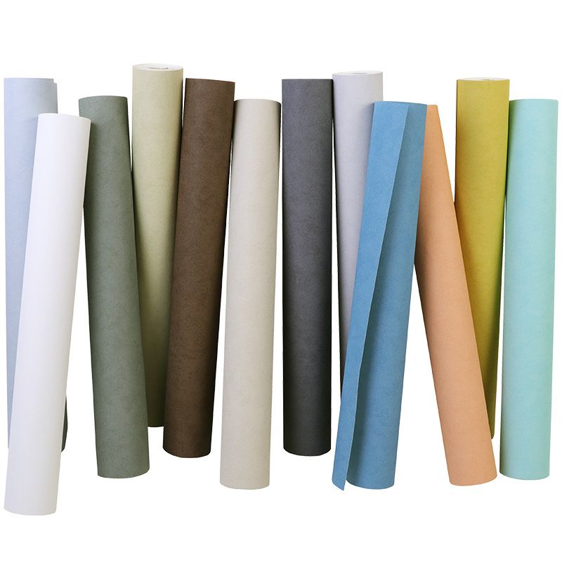 Scandinavian Style Wallpaper Roll Pure Patterned Non-Pasted Wall Decor, Soft Color