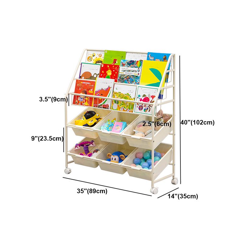 Contemporary Style Bookcase Open Back Bookshelf for Office and Home