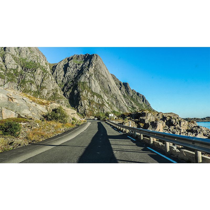 Customized Photography Industrial Mural Wallpaper with Road Pattern in Soft Color