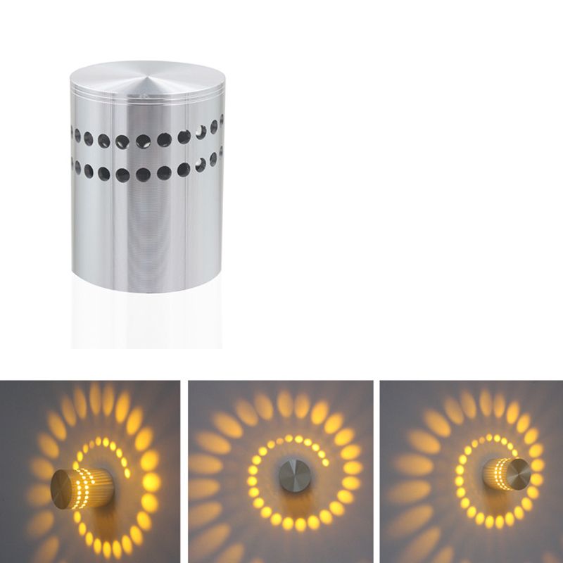 Contemporary Style RGB Light Wall Sconce Light with Acrylic Shade for Bedroom