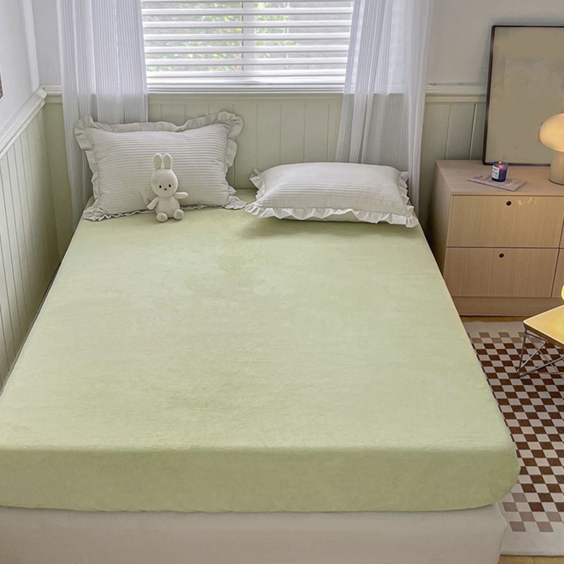 Soild Ultra Soft Fitted Sheet Modern Elegant Winter Bed Sheet Set