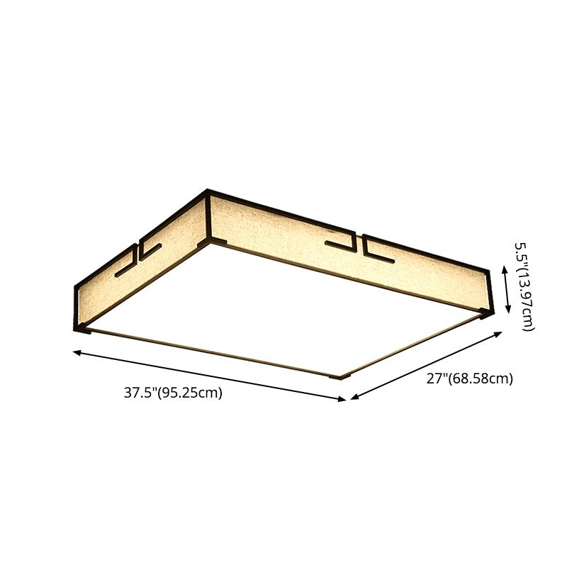 Acryl Beige LED Deckenleuchte im klassischen klassischen Stil Fabrics Flush Mount für Innenräume