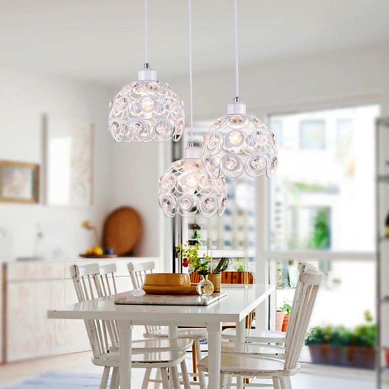 Globe hanger lamp Modern Crystal 1-Light bedhanging van beddenverlamptemature