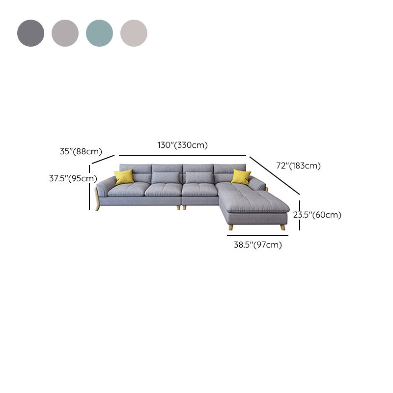 Nordic Cushions Pillow Top Arm Living Room Fabric Stationary Seating