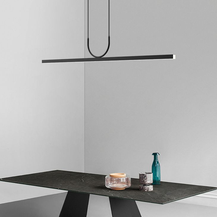 LED Simple Island Hanging Light Modern Island Light with Acrylic Shade for Dining Room