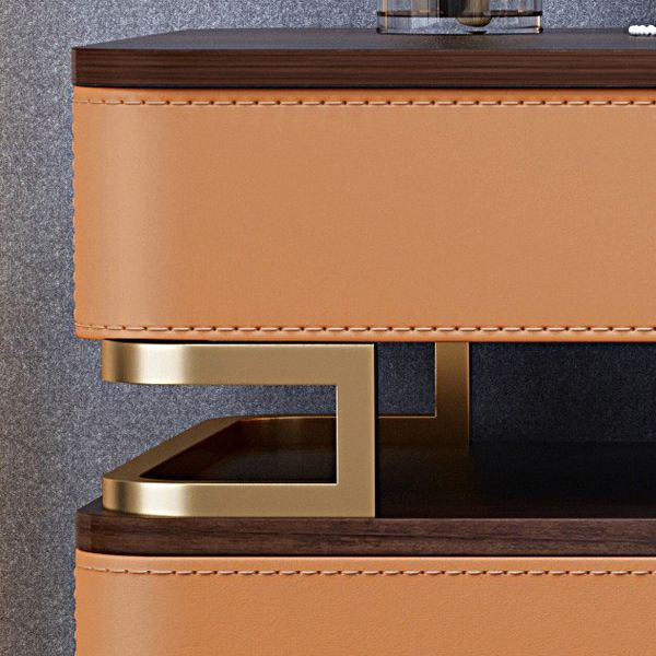 Glam Bedroom Makeup Vanity Desk Faux Leather Vanity Dressing Table