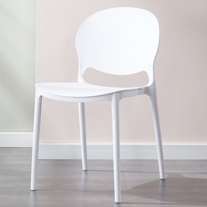 Scandinavische keuken Open achterkant Matte afwerking Plastic eetkamerstoel