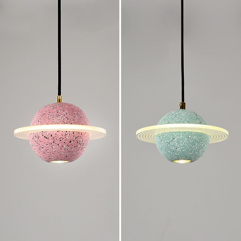 Modern Style Spherical Shape Hanging Light Stone Hanging Lamp for Bedroom