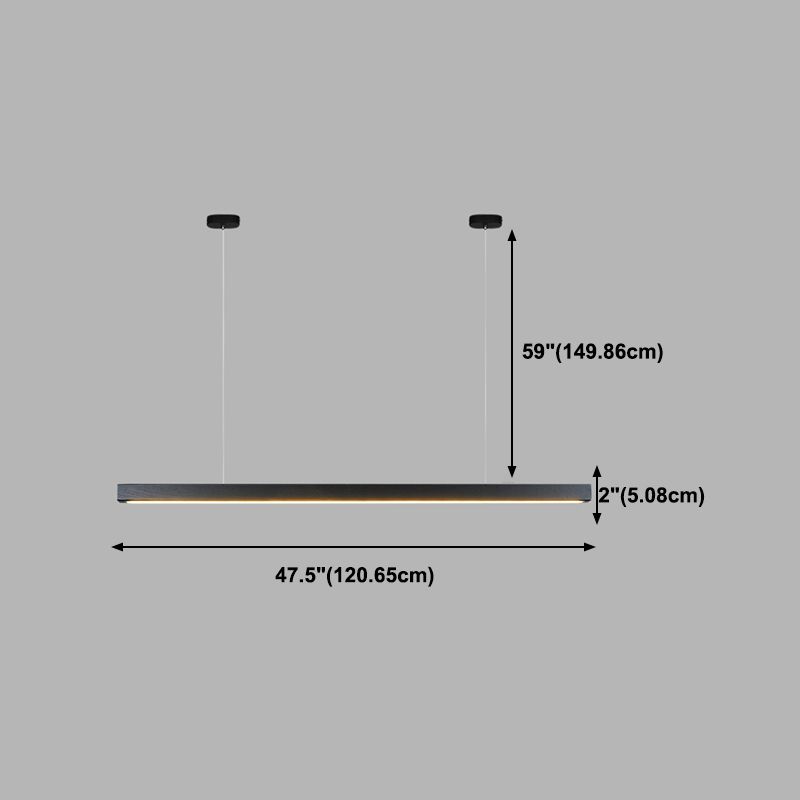 Forma lineal Luz colgante de estilo contemporáneo 1 accesorio de iluminación colgante de luz
