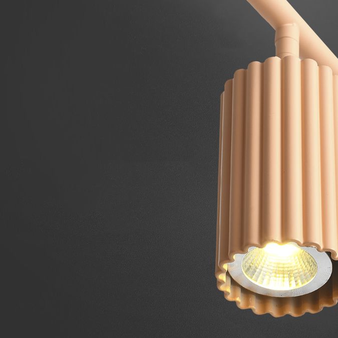 Moderne stijl cilinder eiland verlichtingsarmaturen metaal 4 lichte hanglamp armaturen