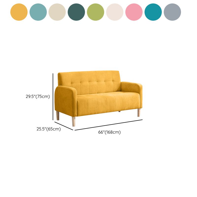 Scandinavian Settee Tufted Square Arm Living Room 3 Seater Seating