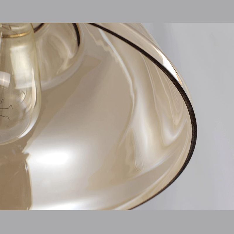 Retro Industrial 1 Light Pendant Barn Clear Glass Pendant Lighting for Coffee Shop