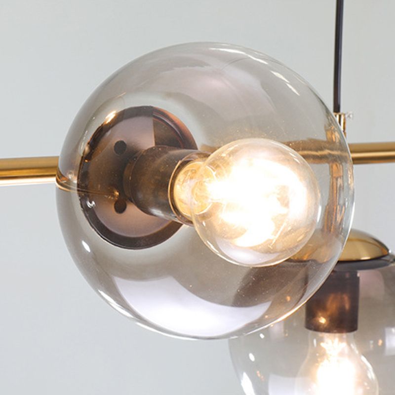 Glass Island Lighting Fixture Modern Style Hanging Lighting Fixture