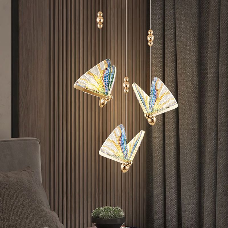 Éclairage pendentif en or