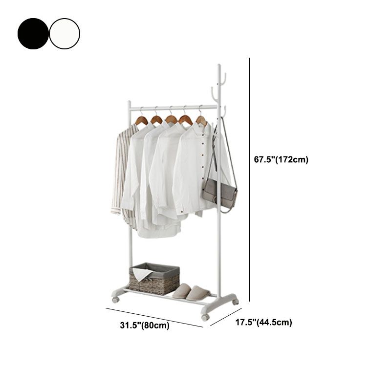 Contemporary Entry Hall Tree Metal Hooks Included No Distressing Free Standing Coat Rack