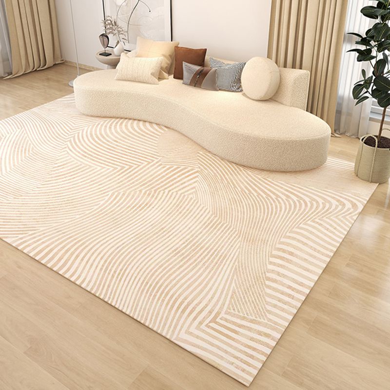 Contemporary Area Rug Contrast Striped Rectangle Indoor Rug Adults Stain Resistant Carpet