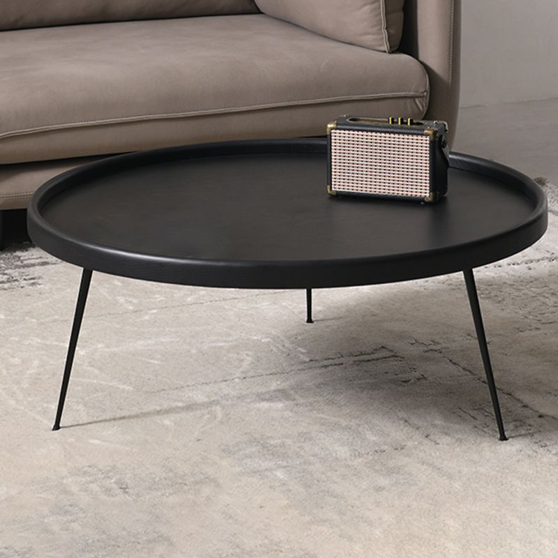 Scandinavian 3 Legs Coffee Table Round Wooden Coffee Table for Living Room