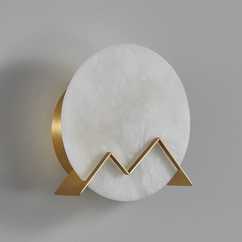 Single Golden Contemporary Shaded LED Metallic Wall Mounted for Bedroom