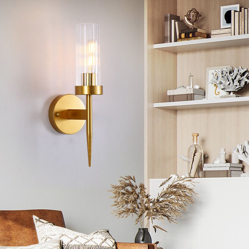 Minimalist Style Wall Sconce Lighting Geometric Glass Shade Wall Lighting Fixtures