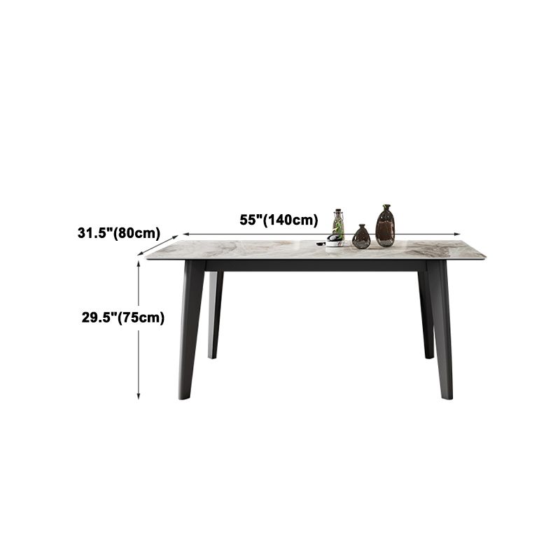 Modern Sintered Stone Rectangle Table Set 1/4/5/7 Pieces Dining Set