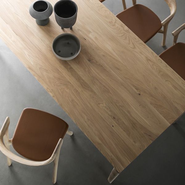 Rectangle Solid Wood Dining Table Mid-Century Modern Kitchen Desk