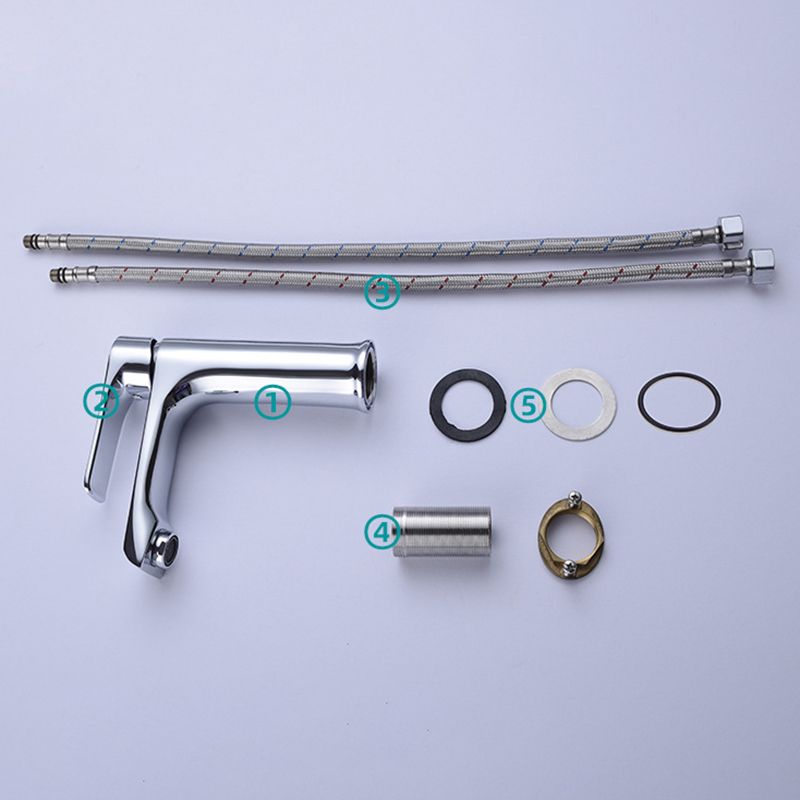 Lever Handle Vessel Sink Faucet Circular Modern Bathroom Faucet