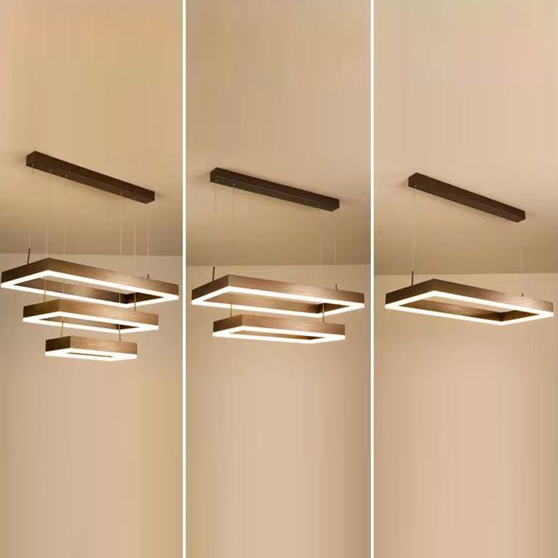 Luz de colgante de techo de múltiples capas modernas lámparas de colgantes de metal