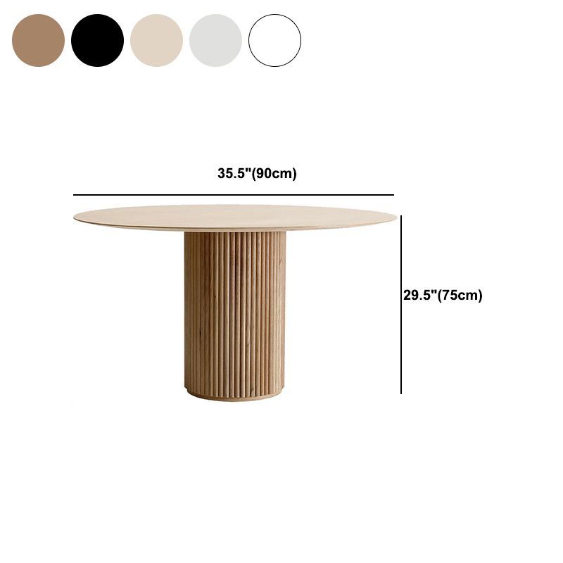 Modern White in Wood Counter Table Round Dining Table for Kitchen