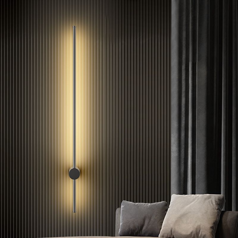 Linear Shape Metal Wall Mount Lighting Modern Style 1 Light Wall Mounted Light Fixture