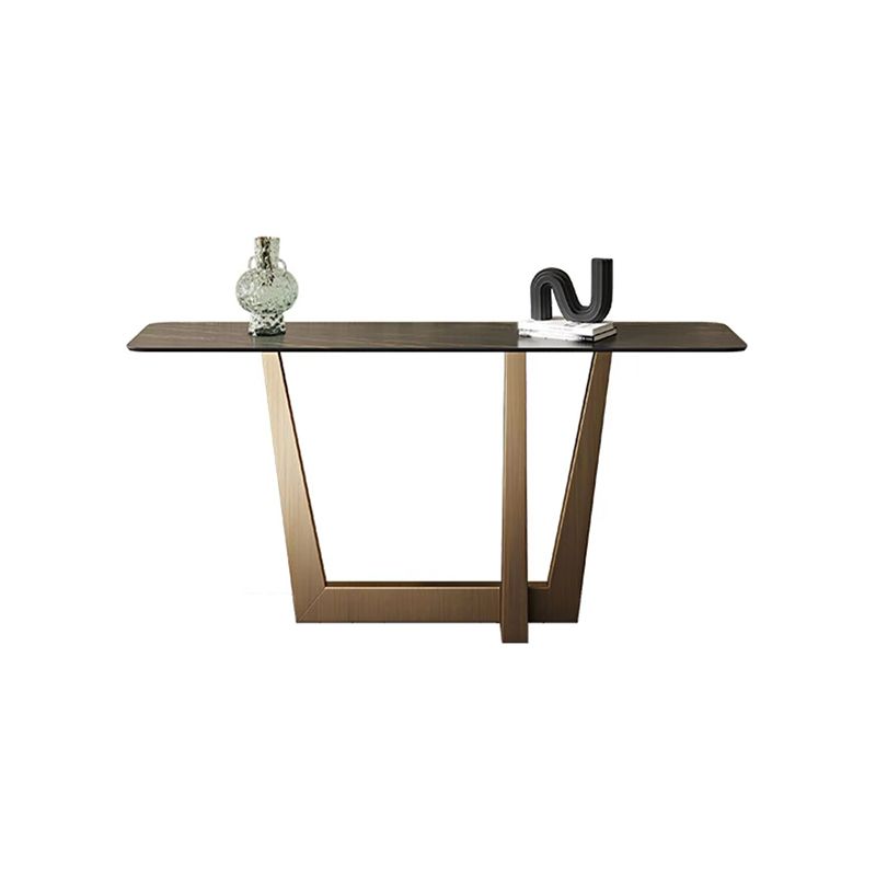 Modern 15.75" W Console Table Stone Rectangle Accent Table for Hall