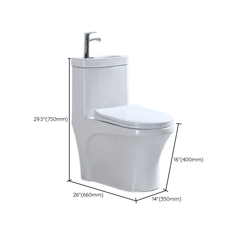 Contemporary Porcelain Flush Toilet Floor Mount One-Piece Toilet Urine Toilet