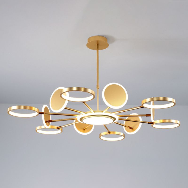 Lampadario a sospensione del metallo post-moderno Lampada a LED LED ROURO per soggiorno